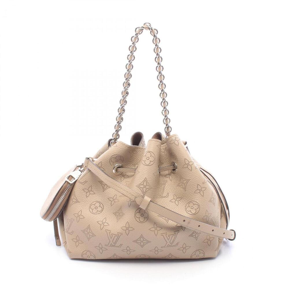 Louis Vuitton Bella Mahina Galet 2-Way Handbag, Leather, Women's, Beige, M57201